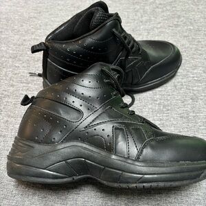 Youth Kipling Genuine Leather Black Basketball Shoes Size 2